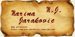 Marina Jaraković vizit kartica